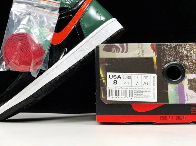 MaikeSneakers SoleFly Team x Air Jordan OG 1 High Retro Black Orange-Fir AV3905-038 0708